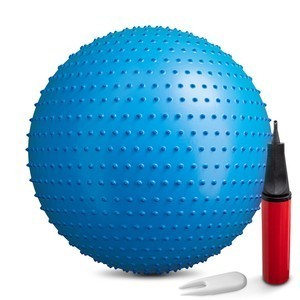 Gymnastický míč s výčnělky 65cm modrý